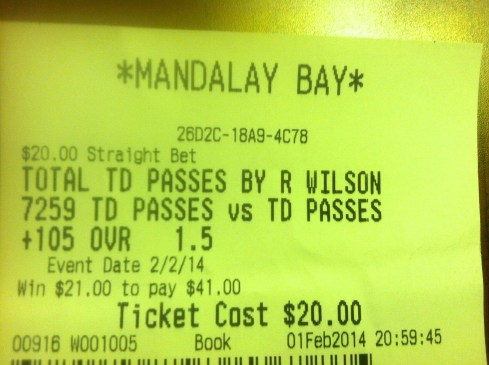 RUSSELL WILSON over 1.5 TDs