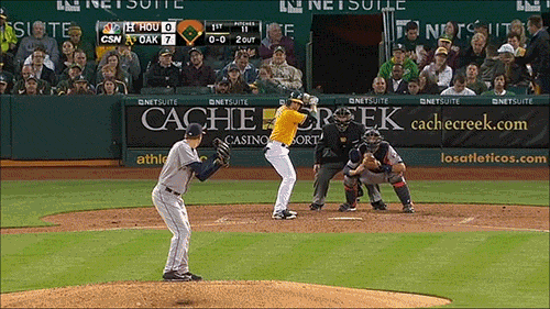 jed-lowrie-bunt-against-astros