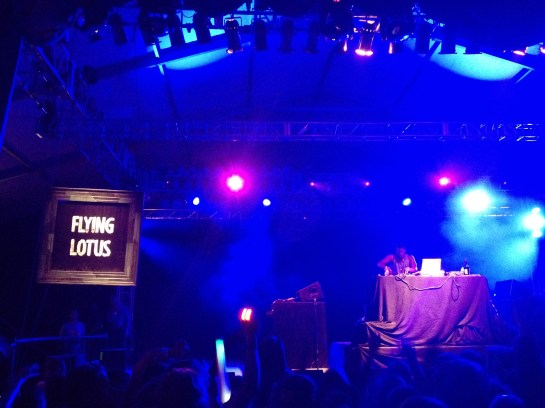 Steven Ellison, better known as Flying Lotus, performing at the 2012 Bonnaroo Music & Arts Festival.